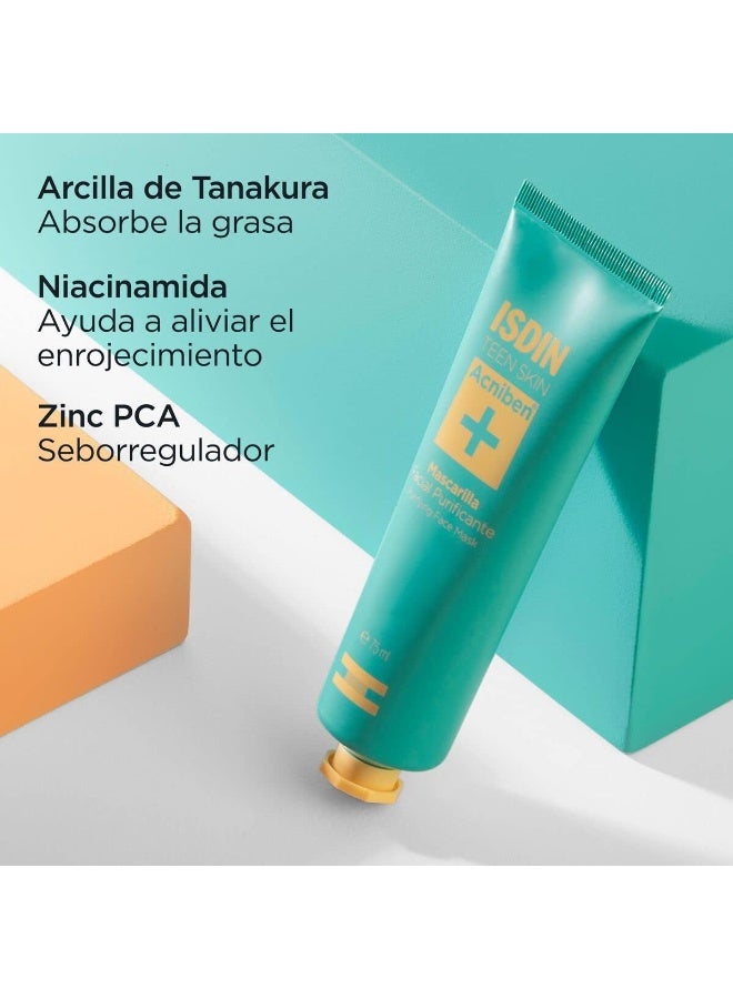 ISDIN Acniben Face Mask [75Ml] – Weekly Purifying Clay Mask Treatment That Deep Cleans Pores And Reduces Excess Sebum In Oily Skin - Image 4